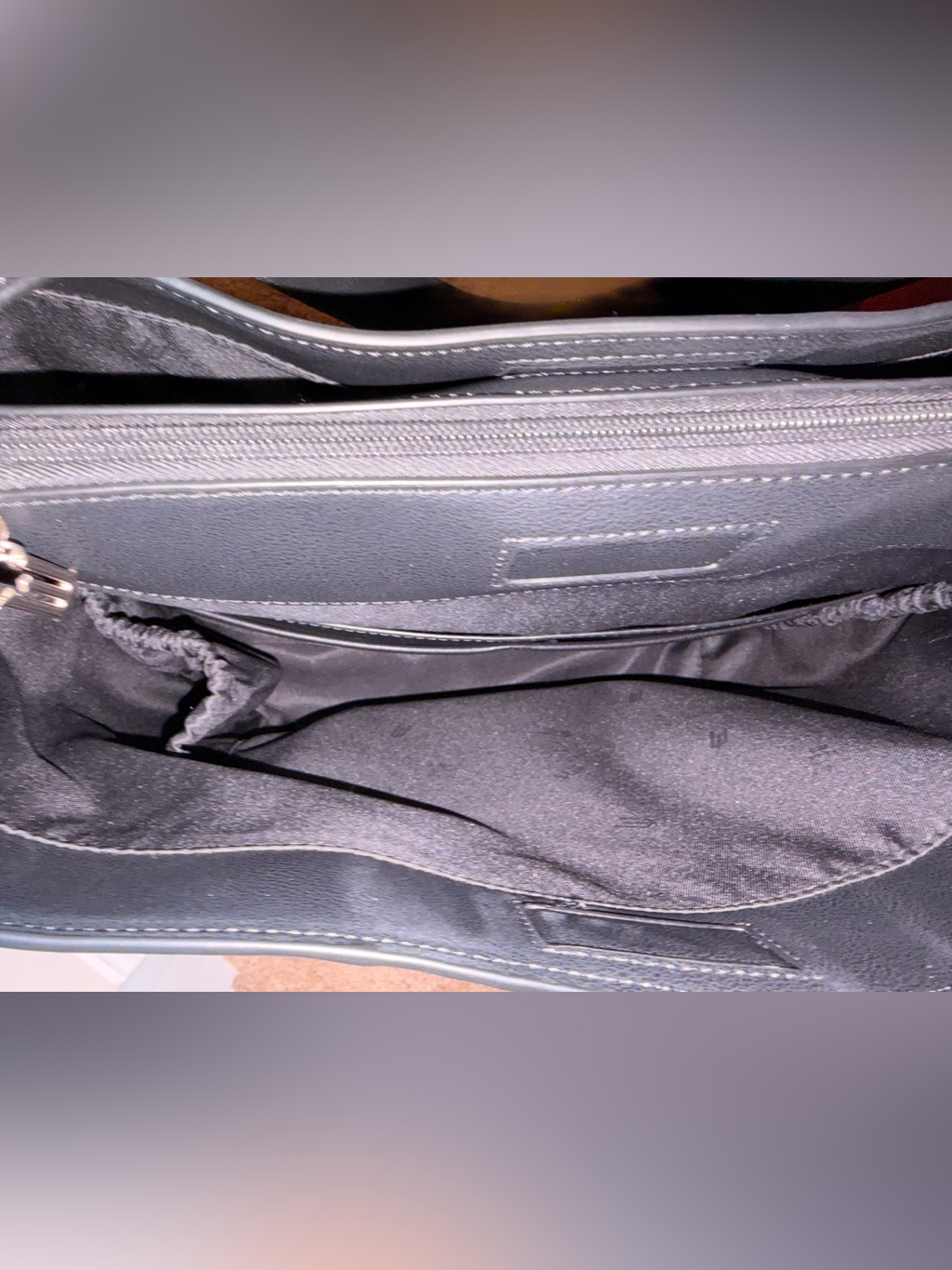 Beis Black Smooth Leather-Look Tote Bag — image 4 of 4